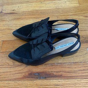 & other stories leather suede oxford mule